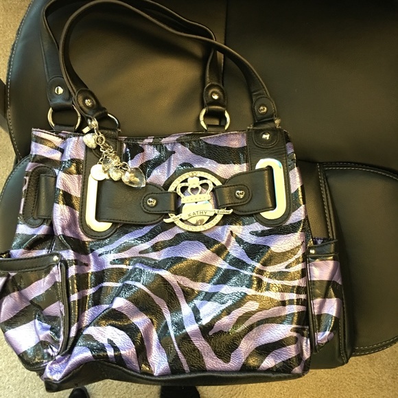 Purple zebra Kathy van Zealand tote