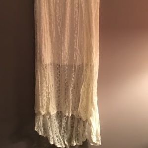 Strapless high-low dress