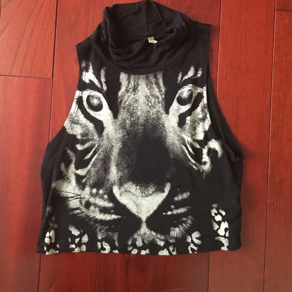 Tiger print crop top