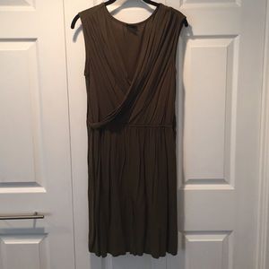Mossimo olive faux wrap dress