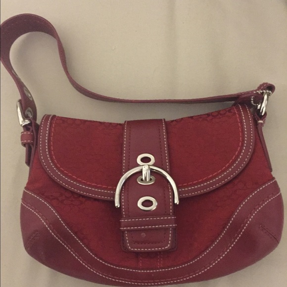 A GENUINE RED  coach purse
