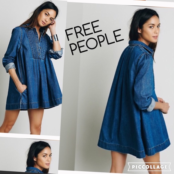 Free People Tops - 💕FINAL PRICE💕FREE People denim XS 💕