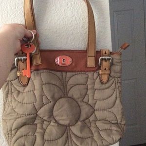 Fossil Quilted Tote