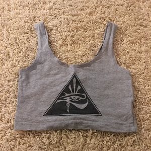 Urban outfitters Grey crop tank top