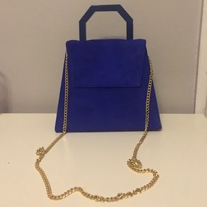 Vintage bright blue handbag