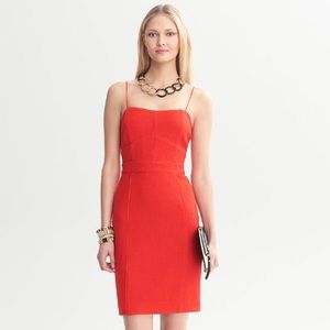 Banana Republic red wool sheath dress