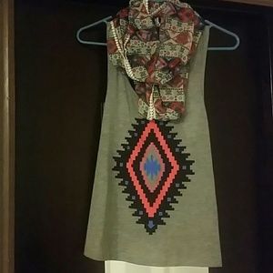 Thick strapped Diamond design tank top