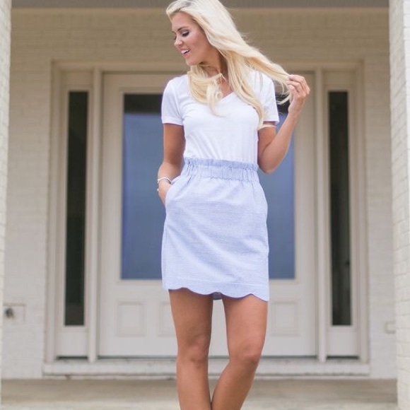 Lauren James Scalloped Skirt
