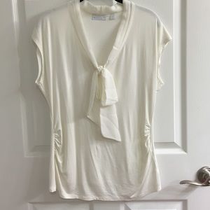 Scarf Neck Sleeveless Blouse