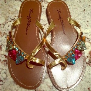 Beverly Feldman jeweled sandals