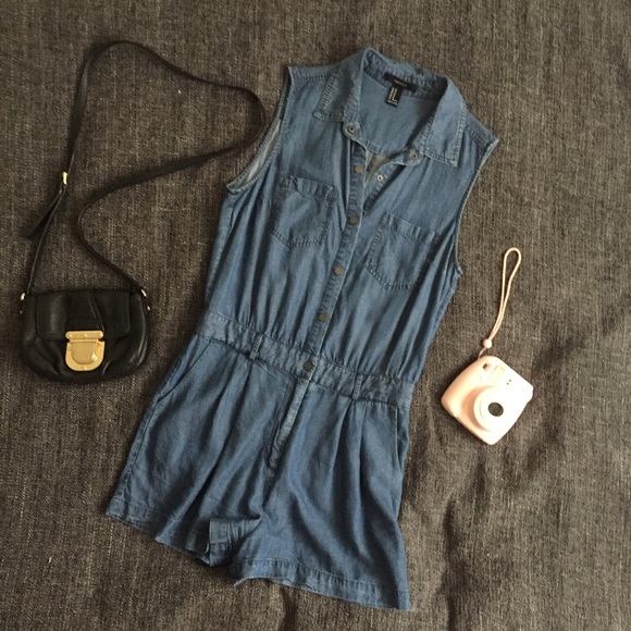 Forever 21 Denim Romper
