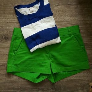 J Crew bold green shorts