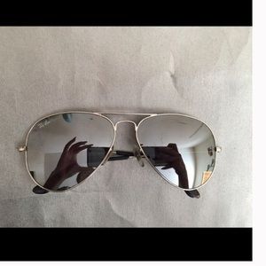 Silver flash aviators