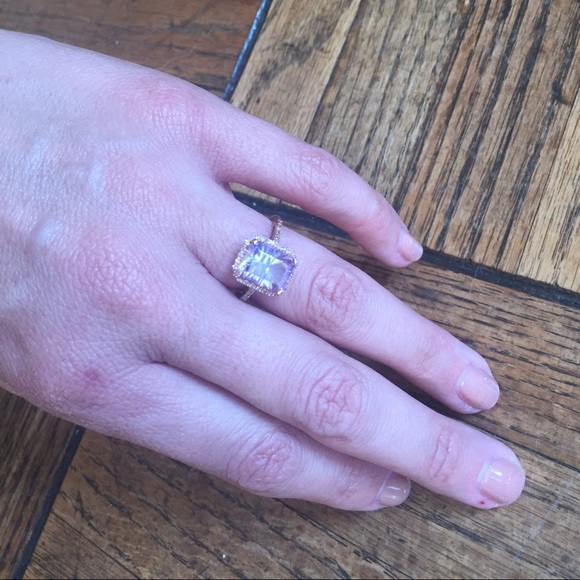 🔴Sold on mercari🔴Rose gld and pink amethyst ring - Picture 4 of 4