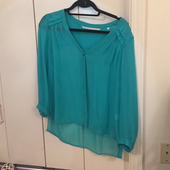 Silk Teal Twelfth Street by Cynthia Vincent Top - Picture 1 of 2