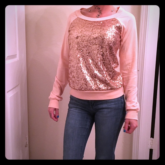 Rose gold sweater