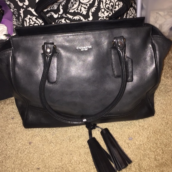 Coach Candice Black Leather Carryall