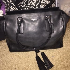 Coach Candice Black Leather Carryall