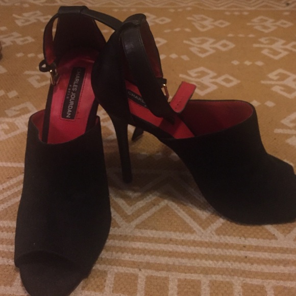 Peep Toe Ankle Strap Stilettos