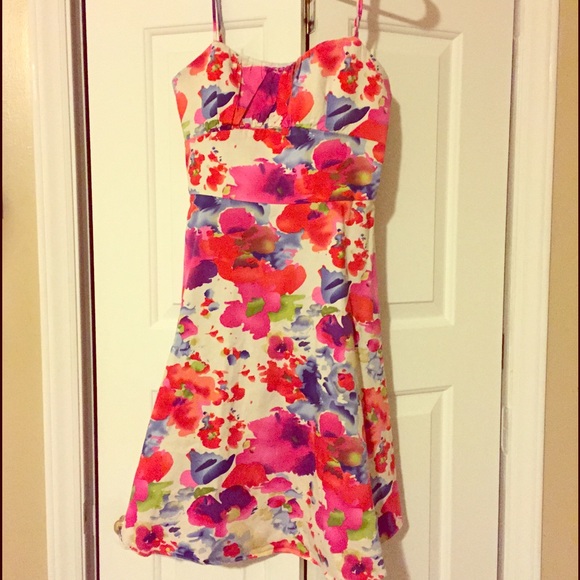 Bright floral dress