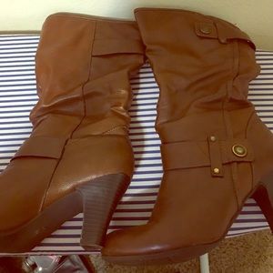 A.N.A. Brown Boots (3 inch heels)