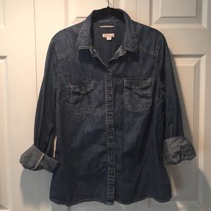 Perfect denim chambray button down