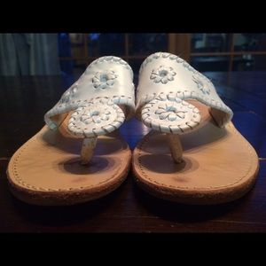 Jack Rogers white flip flops in size 6.
