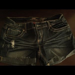 Trendy stretch Jean shorts