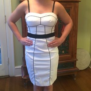 Black and white retro dress