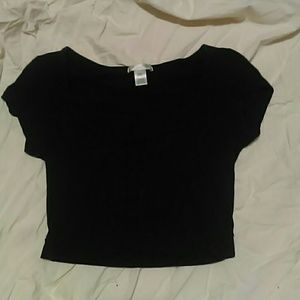 Black crop top