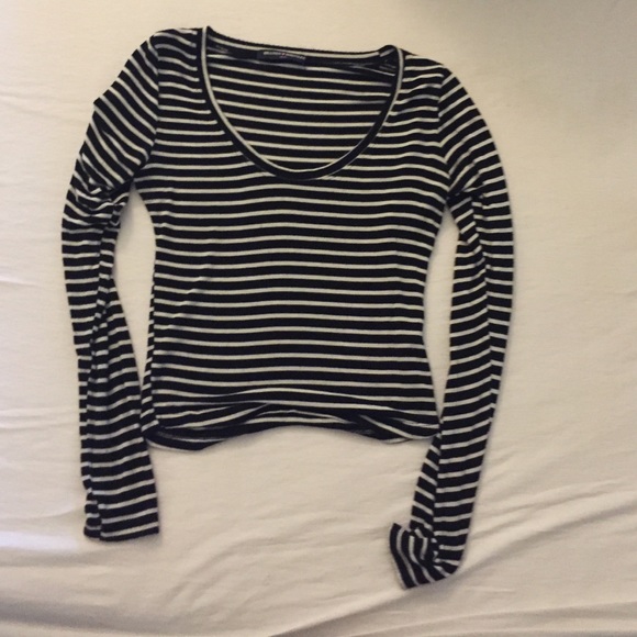 Striped Brandy Melville L/S Crop Top
