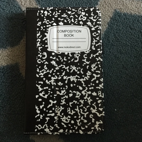 Kindle Fire 7 composition book inspired case