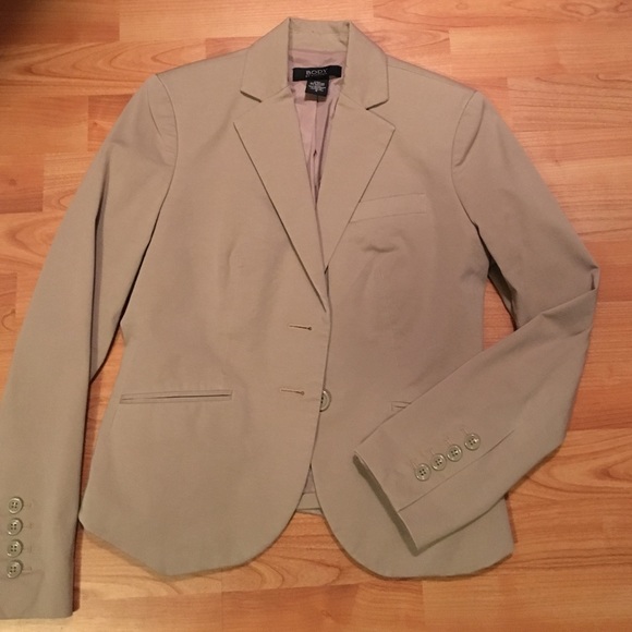 Stretch Cotton Beige Blazer Jacket in GREAT CONDT