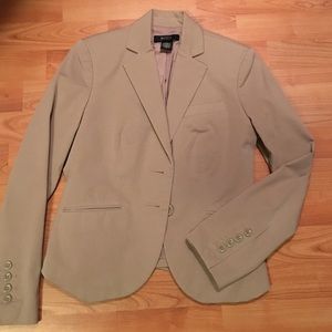 Stretch Cotton Beige Blazer Jacket in GREAT CONDT