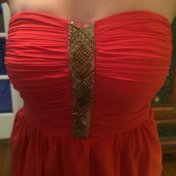 Red dress with ruched top - Picture 4 of 4