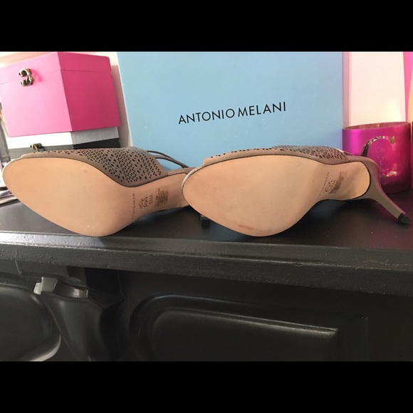 *SOLD* Brand new. The perfect tan peep toe heels. - Picture 2 of 4