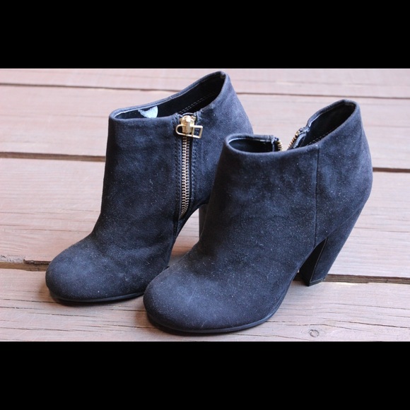 Heeled Black Booties