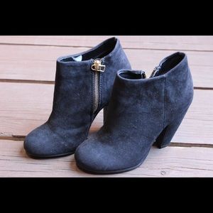 Heeled Black Booties