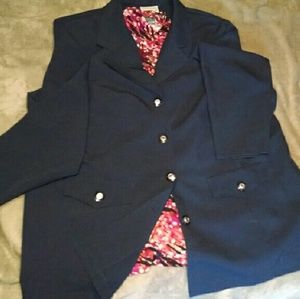Blazer and Mock Turtleneck Shell