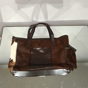 Custom Made Cowhide & Leather Tote/Weekender
