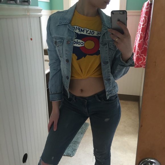Old Navy Stretch Cropped Denim Jacket 
