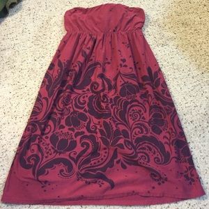 Medium strapless casual dress