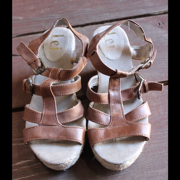 Brown Wedge Sandals