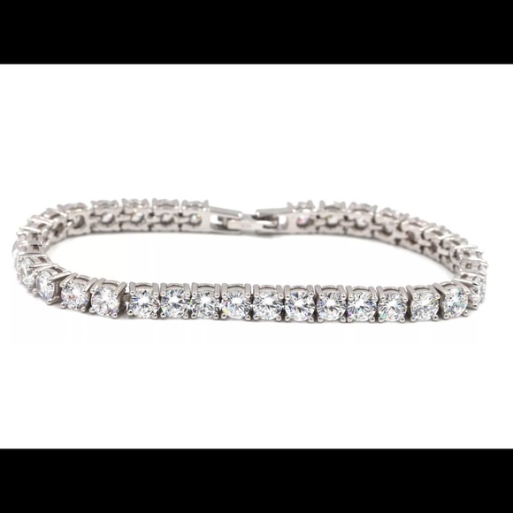 .925 Sterling Silver CZ Tennis Bracelet