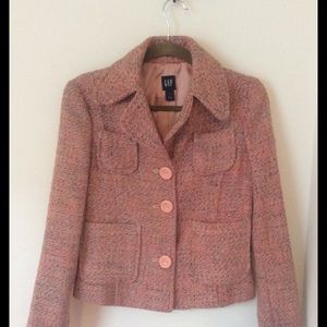 Pink Tweed 3 Button Blazer