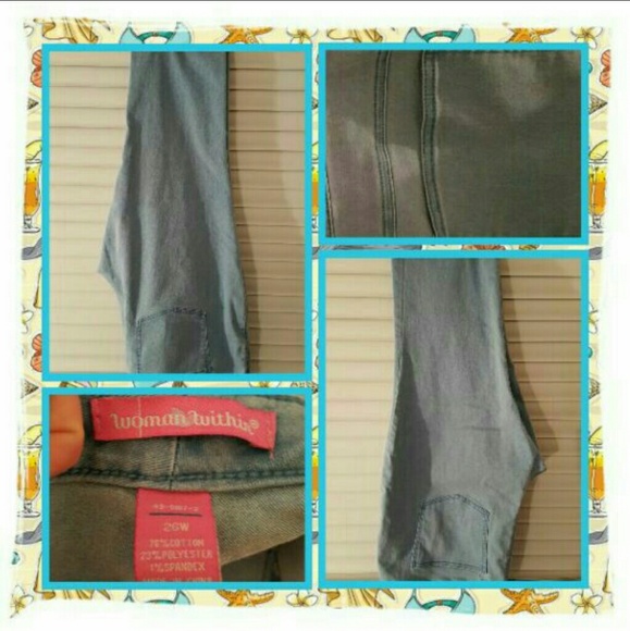 Woman Within Denim - ❤ EUC Sky Blue Denim Capris Size 26W ❤