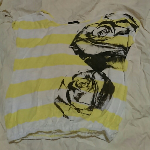 Off the shoulder rose shirt