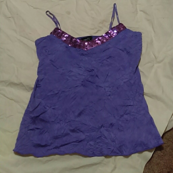 rue 21 purple sequin tank top