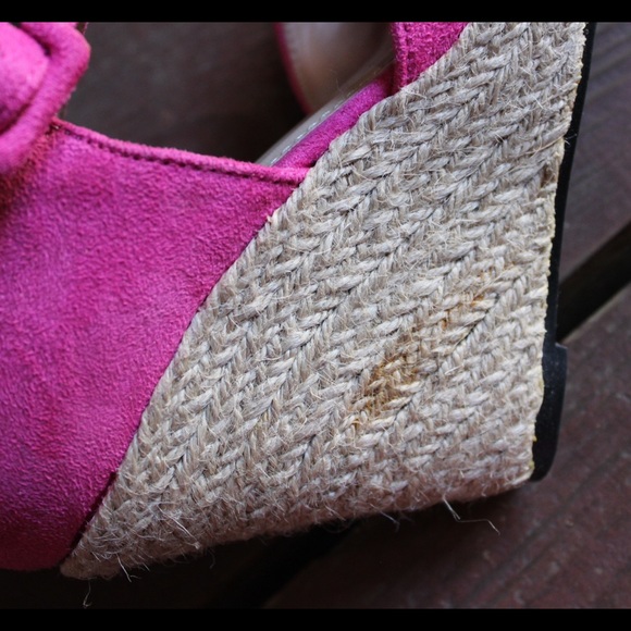 Fuchsia Ankle-Strap Wedges - Picture 4 of 4