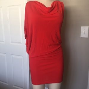 Bebe Red Draped Dress